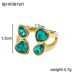 Armreifen aus Edelstahl 304 mit Zirkonia-Fassung für Damen&nbsp;STAS-OY012-37G
