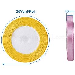 24 цветные высокоплотные полиэфирные атласные ленты&nbsp;SRIB-PH0001-04-6mm
