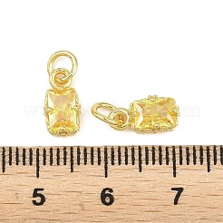 Messing ebnen Zirkonia Charms&nbsp;KK-K340-50G-09