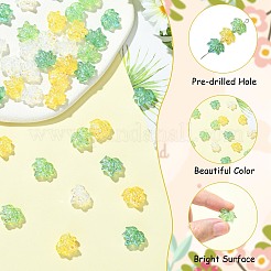 40 Stück 4 Farben galvanisieren transparente Glasperlen&nbsp;GLAA-CJ0002-90