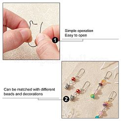 100 шт. 2 стиля фурнитуры для сережек-колец из нержавеющей стали 304&nbsp;STAS-CN0001-04