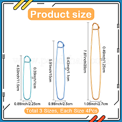 12 шт. 3 вида алюминиевых держателей для пряжи для вязания&nbsp;AJEW-SP0003-79