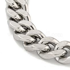 Anlaufgeschützte 201 Edelstahl-Armbänder mit kubanischen Gliedern für Damen und Herren&nbsp;BJEW-F473-03P-02