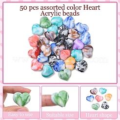 50шт акриловые бусины&nbsp;OACR-YW0002-15