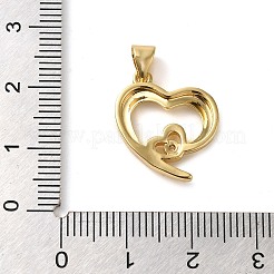 Подвески из прозрачного стекла из латуни&nbsp;KK-M099-06G