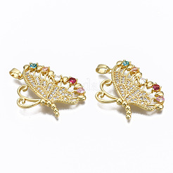 Латунные микро проложить кубического циркония подвески&nbsp;ZIRC-N039-153-NF