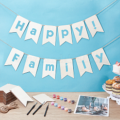 Прямоугольные незаконченные пустые деревянные подвески набор для живописи&nbsp;FIND-WH0139-732