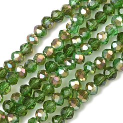 Chapelets de perles en verre électroplaqué&nbsp;LS-EGLA-A034-T4mm-J05