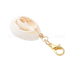 Подвесные украшения в виде медной проволочной ракушки и латунной звезды&nbsp;HJEW-JM03218