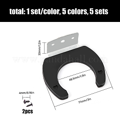 5 комплект 5-цветной силиконовой настенной стойки для ручного беспроводного микрофона&nbsp;AJEW-CA0003-52