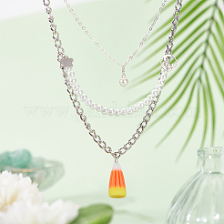 50 шт. подвески из акрила в виде кукурузы на Хэллоуин&nbsp;SACR-DC0001-11