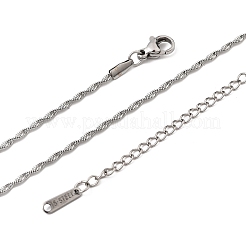 Collier chaîne corde en acier inoxydable 304 de 12 mm&nbsp;NJEW-H093-13P