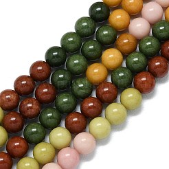 Натуральный Malaysia нефритовые бусы пряди&nbsp;G-B165-C07-12mm