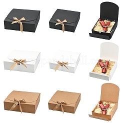 Бумажные подарочные коробки с лентой&nbsp;AJEW-YWC0816-001B