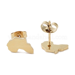 Серьги-гвоздики из нержавеющей стали 304 с вакуумным покрытием PVD для женщин&nbsp;X-EJEW-A048-07G