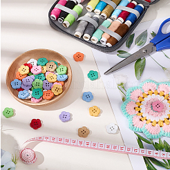 50 pz 10 colori bottoni in plastica a 4 fori&nbsp;FIND-CY0001-04