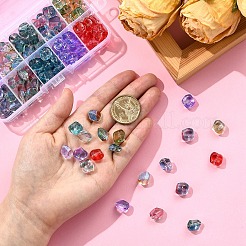 150 шт. 10-цветные прозрачные стеклянные бусины для выпечки&nbsp;DGLA-YW0001-38