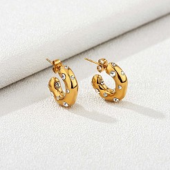 Aretes en forma de C con circonitas cúbicas&nbsp;JE944A