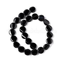 Pietra naturale nera perle di fili&nbsp;G-O120-15