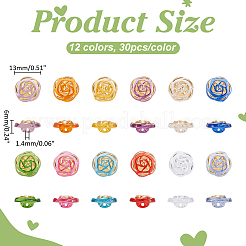 360 шт. 12-х цветные акриловые и смоляные кнопки&nbsp;DIY-ME0001-75