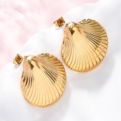 Серьги-гвоздики из нержавеющей стали 304&nbsp;LS-EJEW-F357-01G-03