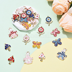 24шт 12 стиля подвески из сплава с эмалью&nbsp;ENAM-YW0005-76