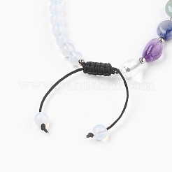 Bracelets réglables de perles tressées avec cordon en nylon&nbsp;BJEW-F346-B11