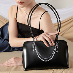 Алюминиевые цепочки и акриловые бусины двухслойные крестообразные декоративные цепочки для кошельков&nbsp;HJEW-NB00282