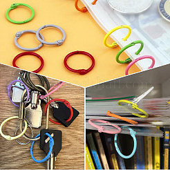 54 шт. 9-цветные застежки для брелока из сплава с напылением&nbsp;FIND-SC0020-21