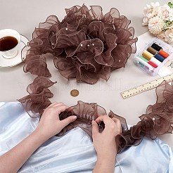 5 ярд плиссированной органзы с кружевной лентой&nbsp;OCOR-PH0004-67C