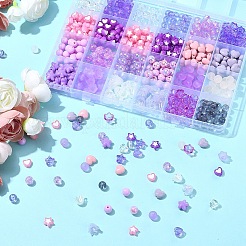 Наборы для изготовления браслетов из акриловых бусин разных форм своими руками&nbsp;DIY-YW0012-90