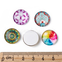 Mosaico mezzo vetro stampato cabochon rotondo / dome&nbsp;GGLA-N004-16mm-G