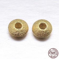 Vero piattino placcato oro 18k 925 perline distanziatrici stradust in argento sterling&nbsp;STER-M101-11-5mm