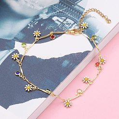 Cavigliere con charm in ottone smaltato&nbsp;AJEW-AN00395