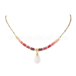 Colliers pendentifs en jade naturel de Malaisie&nbsp;NJEW-JN05917-01