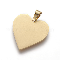 Pendentifs vierges à estampiller en acier inoxydable 304 poli miroir&nbsp;STAS-F214-02G