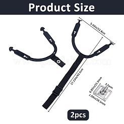 Pom pom et mentonnière de casque de sécurité en plastique&nbsp;FIND-WH0521-136