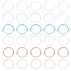30 Stück 6 Farben Polyester geflochtene Kordel Armband machen&nbsp;AJEW-TA00047