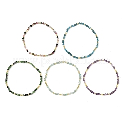 Braccialetti elasticizzati da donna con perline rotonde sfaccettate&nbsp;BJEW-JB14364