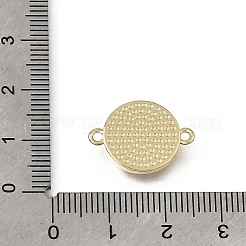 Breloques de connexion plates rondes en laiton blanc naturel&nbsp;KK-C262-03B-02G