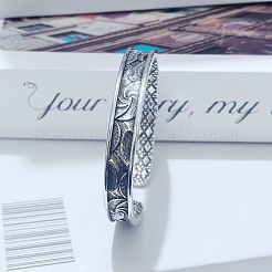 Bracciali rigidi aperti testurizzati in lega di zinco vintage&nbsp;WG06AAA-01