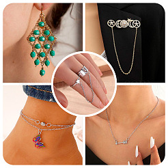 Железные плоские кабельные цепи с латунным покрытием&nbsp;CH-TAC0007-01P