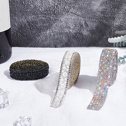 3 ярд 3 стиль пластиковый блестящий хотфикс со смоляными стразами DIY-BC0003-35