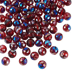 80 шт. стеклянные бусины с полурадужным покрытием&nbsp;EGLA-TA0013-04B