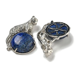 Полукруглые подвески из окрашенного натурального лазурита&nbsp;G-F766-06AS-04