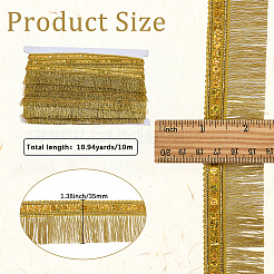 Отделка кружевом с пайетками и кисточками&nbsp;OCOR-WH20003-78A