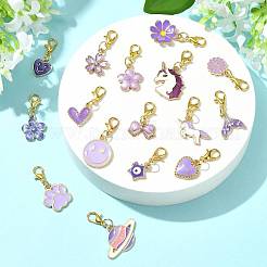 20шт 20 стиля подвеска из сплава эмали украшения&nbsp;HJEW-FS00047