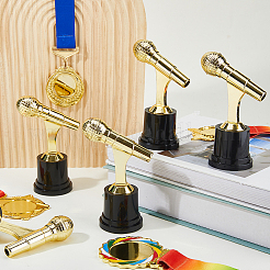 24 Stück Kunststoff-Mikrofon-Trophäenskulptur-Displaydekorationen&nbsp;DJEW-FH0001-44