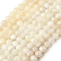 Натуральный белый лунный камень бисер пряди&nbsp;G-F674-08-8mm-01