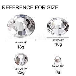 4 stile cabochon in strass di vetro con retro piatto&nbsp;RGLA-PH0002-14